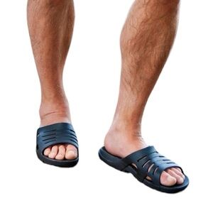 OKABASHI Eurosport men's unisex black slide sandal SZ LG comfort casual vacation